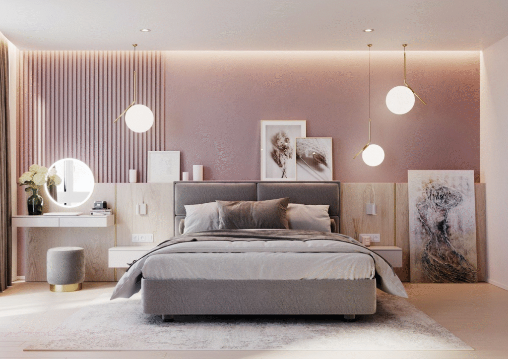 Soft Pink Bedroom Colour